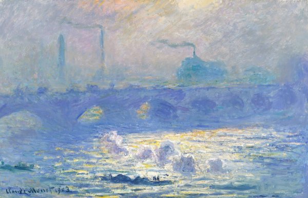 Main Product Photo of Waterloo Bridge  Painting by Claude Monet