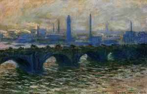 Waterloo Bridge, Misty Morning by Claude Monet - Oil Painting Reproduction