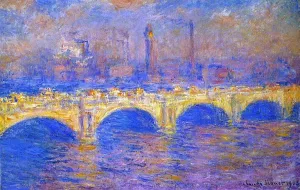 Waterloo Bridge, Sunlight Effect 2 by Claude Monet - Oil Painting Reproduction