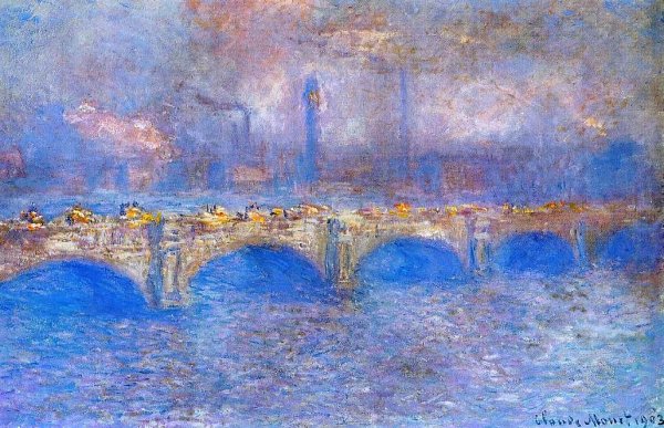 Main Product Photo of Waterloo Bridge, Sunlight Effect 3 Painting by Claude Monet
