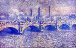 Waterloo Bridge, Sunlight Effect painting by Claude Monet