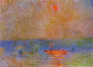 Waterloo Bridge, Sunlight in the Fog painting by Claude Monet