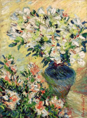 White Azaleas in a Pot by Claude Monet Oil Painting