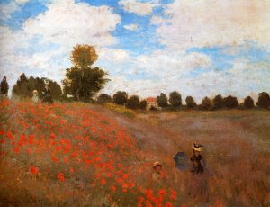 Wild Poppies, Near Argenteuil by Claude Monet Oil Painting