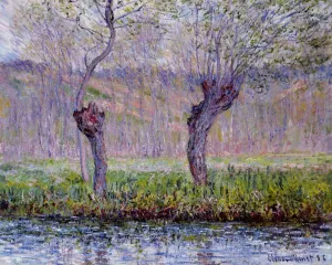Willows in Springtime by Claude Monet - Oil Painting Reproduction
