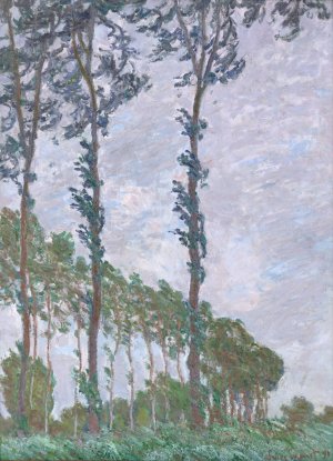 Wind Effect, Series of The Poplars by Claude Monet Oil Painting