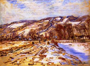 Winter at Giverny by Claude Monet Oil Painting