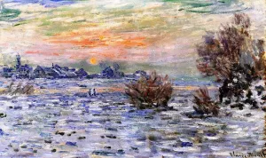 Winter on the Seine, Lavacourt by Claude Monet Oil Painting