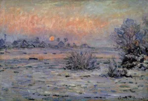 Winter Sun, Lavacourt by Claude Monet Oil Painting