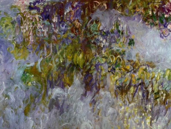 Wisteria (left half) by Claude Monet - Hand-Painted Oil Painting Reproduction