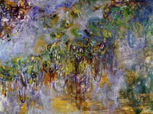 Wisteria (Right half) - Claude Monet Oil painting by Claude Monet