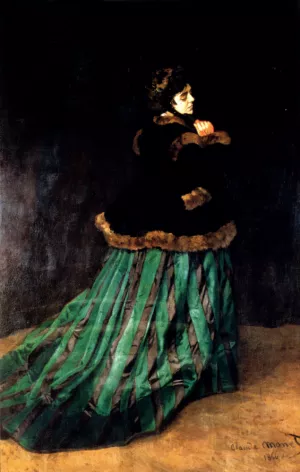Woman in a Green Dress painting by Claude Monet
