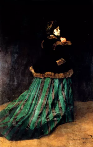 Woman in a Green Dress by Claude Monet Oil Painting