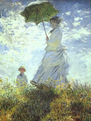 Woman with a Parasol 2 by Claude Monet Oil Painting