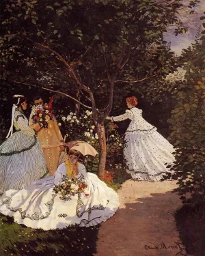 Women in the Garden painting by Claude Monet