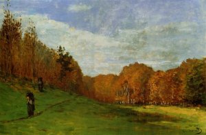 Woodbearers in Fontainebleau Forest by Claude Monet Oil Painting