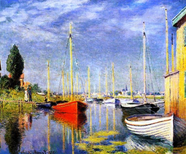 Main Product Photo of Yachts at Argenteuil Painting by Claude Monet