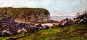 Yport and the Falaise d'Aval by Claude Monet - Oil Painting Reproduction