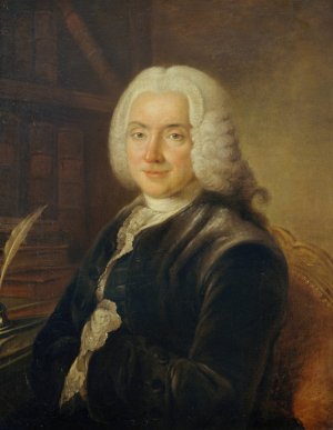Portrait du president Charles-Jean-Francois Henault by Claude Pougin De Saint Aubin Oil Painting