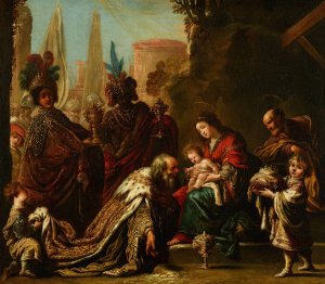 Adoration of the Magi by Claude Vignon Oil Painting
