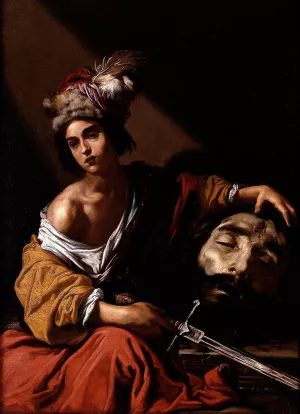 David with the Head of Goliath by Claude Vignon Oil Painting