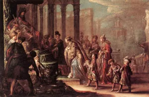 Esther Before Ahasuerus by Claude Vignon Oil Painting