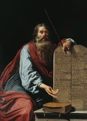 Moses with the Tablets of the Law by Claude Vignon Oil Painting