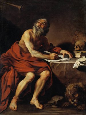 The Vision of St Jerome by Claude Vignon Oil Painting