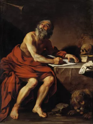 The Vision of St Jerome by Claude Vignon Oil Painting