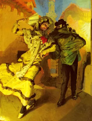 Spanish Dancers by Claudio Castelucho - Oil Painting Reproduction