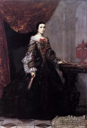 Portrait of Teresa Francisca Mudarra y Herrera painting by Claudio Coello