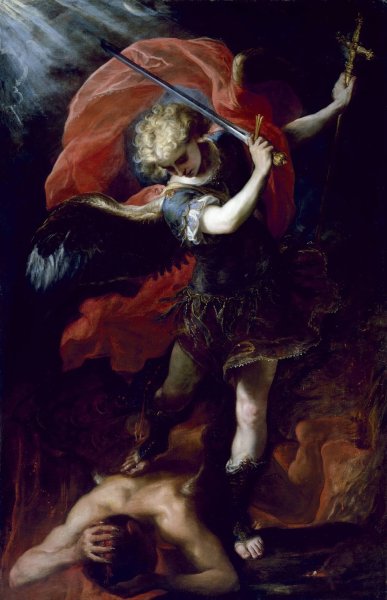 Main Product Photo of Saint Michael the Archangel Painting by Claudio Coello