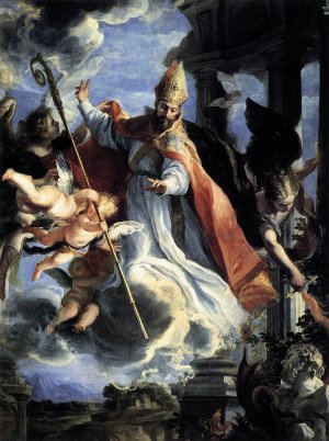 The Triumph of St Augustine by Claudio Coello Oil Painting