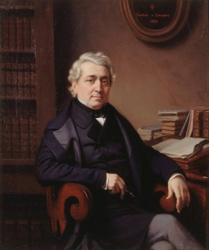 Portrait de Thomas Sauvage by Claudius Lavergne Oil Painting
