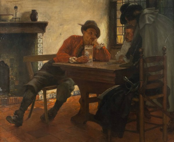 Main Product Photo of Three gentlemen in the tavern Painting by Claus Meyer