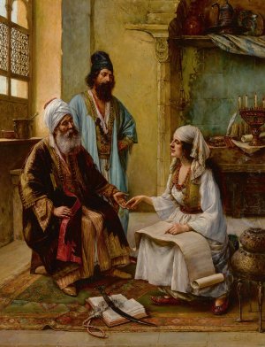 The Fortune Teller by Clement Pujol De Guastavino Oil Painting