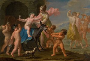 The Procession Of Bacchus by Clemente Ruta Oil Painting