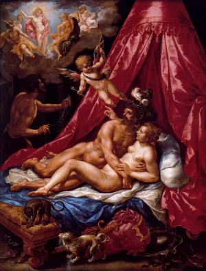 Mars And Venus Surprised By Apollo by Clerck Hendrick De - Oil Painting Reproduction