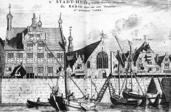 Main Product Photo of The Stadhuis of Delfshaven Painting by Coenraet Decker
