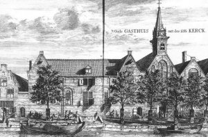 View of the Oude Gasthuis Old Hospital of Delft