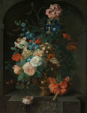 Still Life with Flowers by Coenraet Roepel Oil Painting