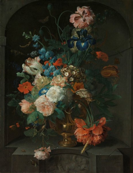 Still Life with Flowers  by Coenraet Roepel - Hand-Painted Oil Painting Reproduction