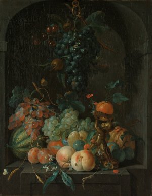 Still Life with Fruit by Coenraet Roepel Oil Painting
