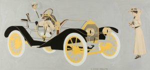 Model 20 Hudson Motor Car, ad illustration by Coles Phillips Oil Painting