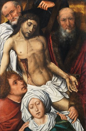 The Descent from the Cross by Colijn De Coter Oil Painting