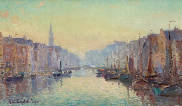 Main Product Photo of A Canal in Rotterdam  Painting by Colin Campbell Cooper