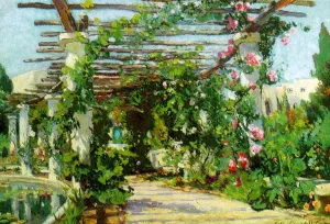 A Summer Verandah by Colin Campbell Cooper - Oil Painting Reproduction