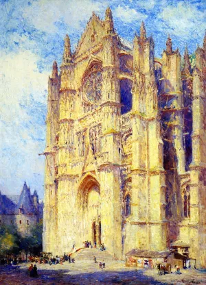 Beauvais Cathedral by Colin Campbell Cooper - Oil Painting Reproduction