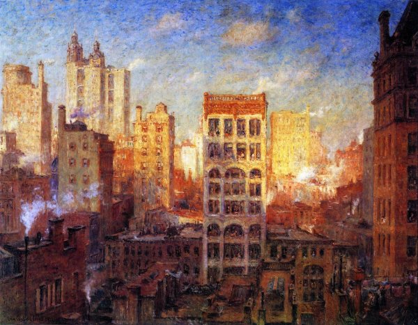 Main Product Photo of Cliffs of Manhattan Painting by Colin Campbell Cooper