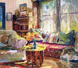 Cottage Interior by Colin Campbell Cooper - Oil Painting Reproduction